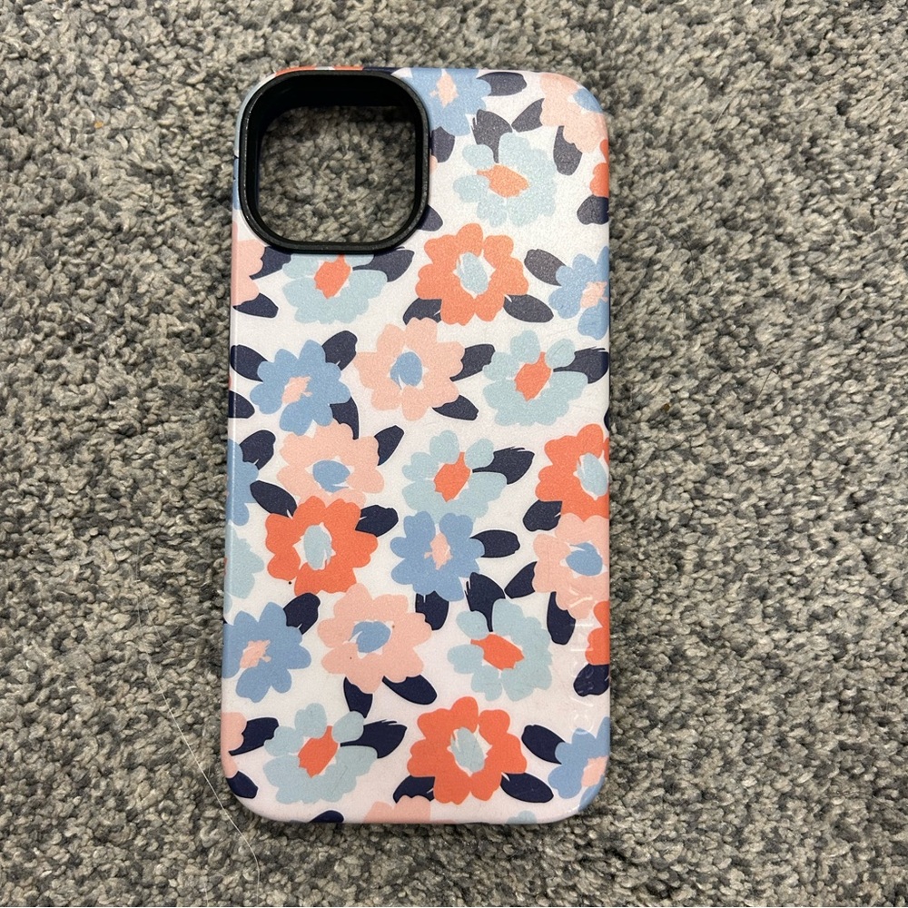 Floral Design Phone Case - Blue, Pink, Navy